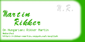 martin rikker business card